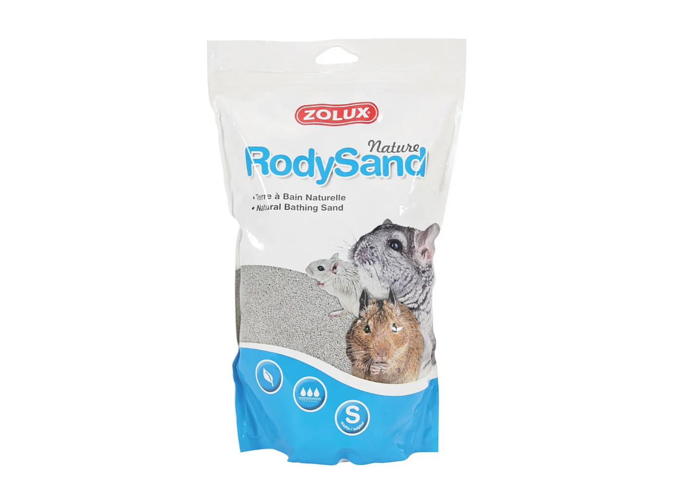 Terre à bain pour chichillas Rody sand 2L (Lot de 2)