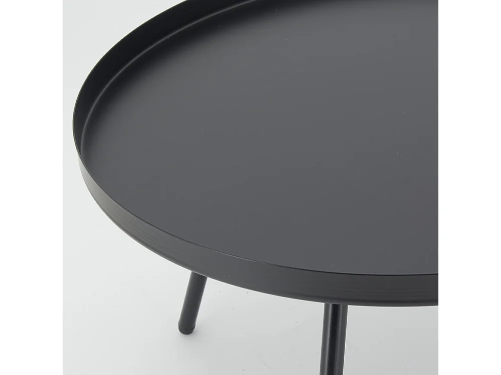 Table basse en métal Ø 50 H 31.5 Noir