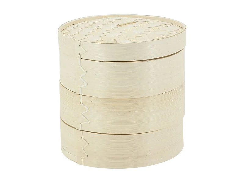 Cuit vapeur en bambou 3 étages Diamètre 23 cm