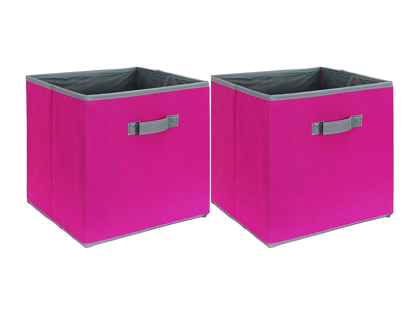 Cube de rangement coloré 30 x 30 cm (Lot de 2) fuschia