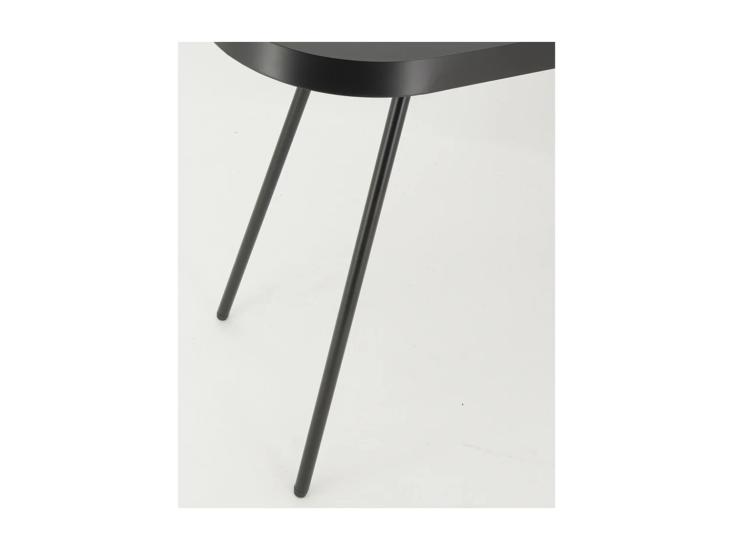 Table basse ovale en métal noir 70 x 30 x 57 Noir