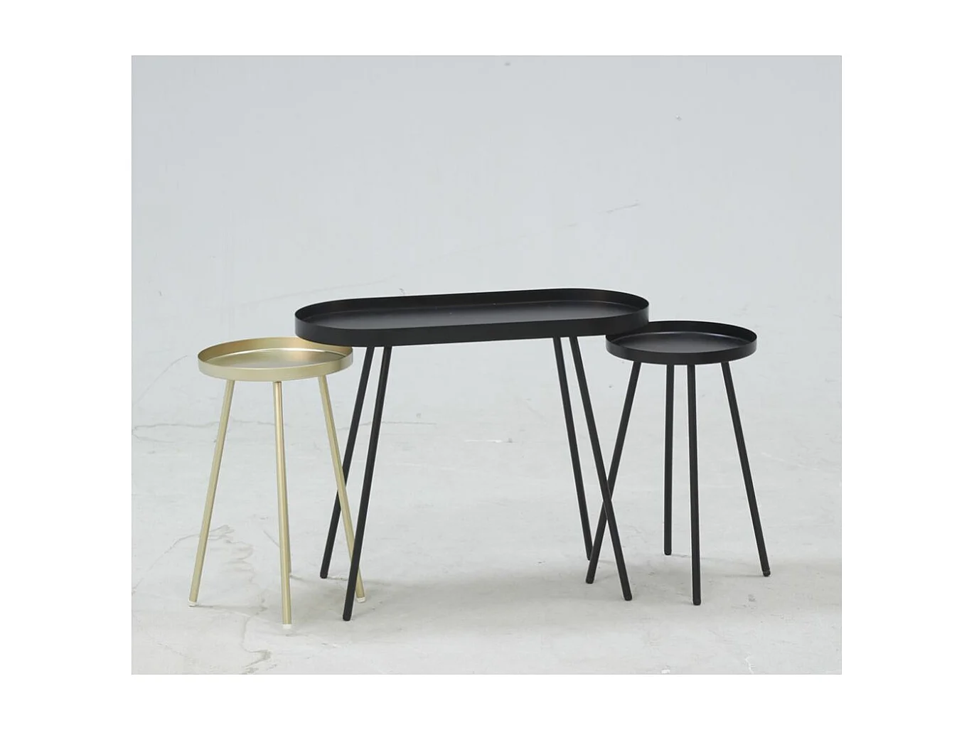 Table basse en métal Ø 30 H 50 Noir