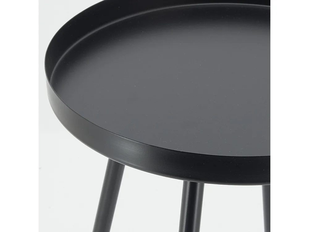 Table basse en métal Ø 30 H 50 Noir