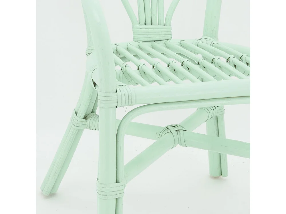 Fauteuil enfant en rotin Joseph Vert