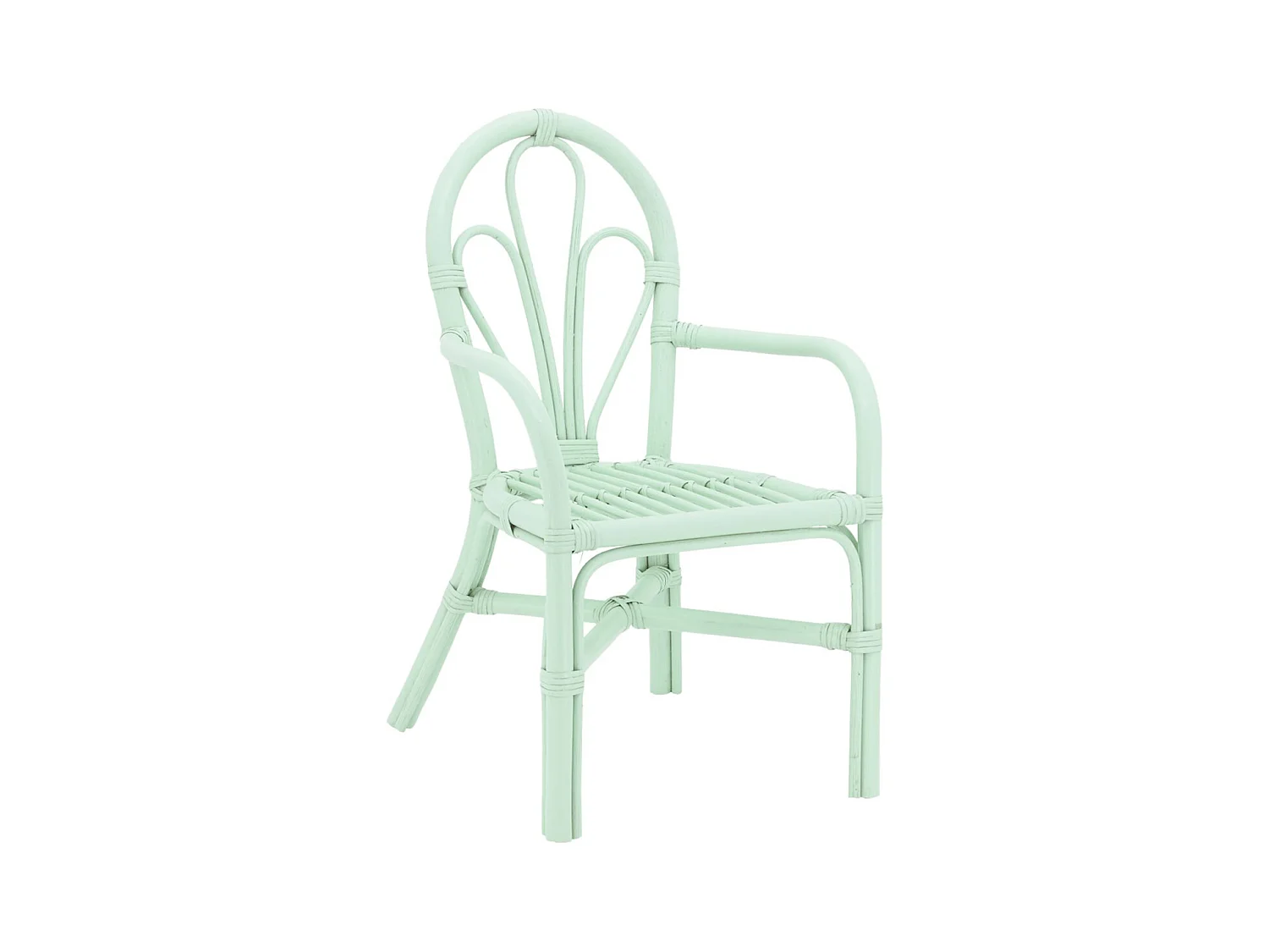 Fauteuil enfant en rotin Joseph Vert