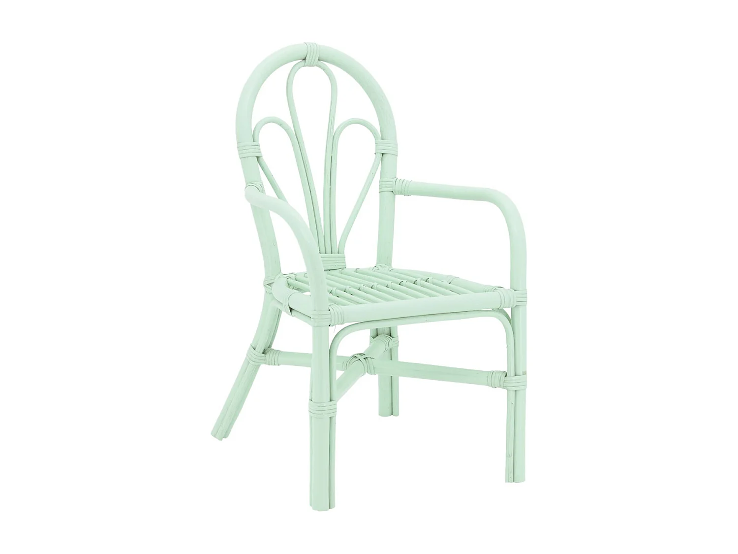 Fauteuil enfant en rotin Joseph Vert