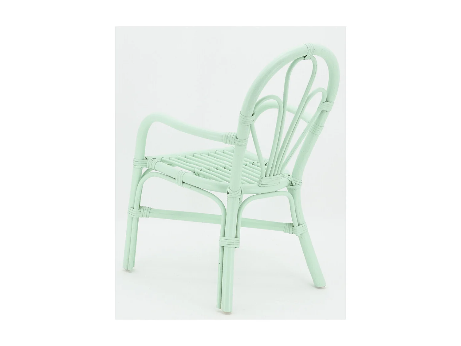 Fauteuil enfant en rotin Joseph Vert