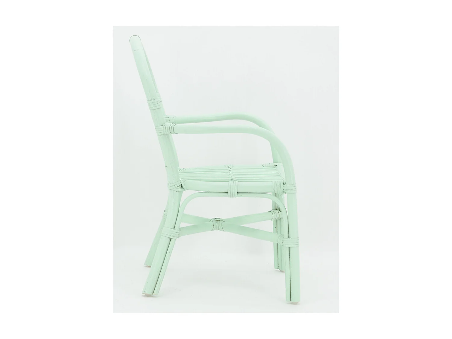 Fauteuil enfant en rotin Joseph Vert