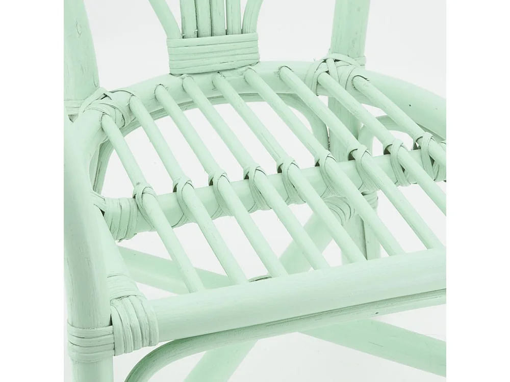 Fauteuil enfant en rotin Joseph Vert