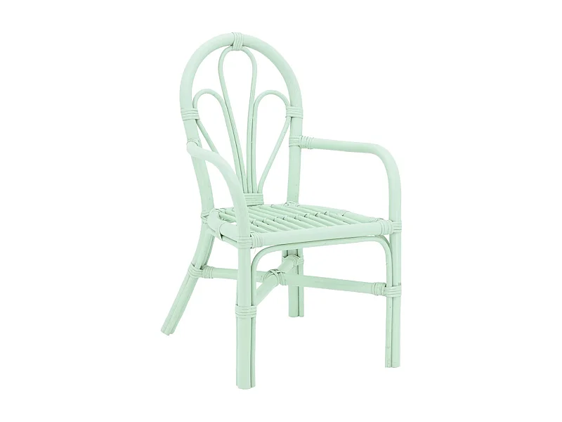 Fauteuil enfant en rotin Joseph Vert