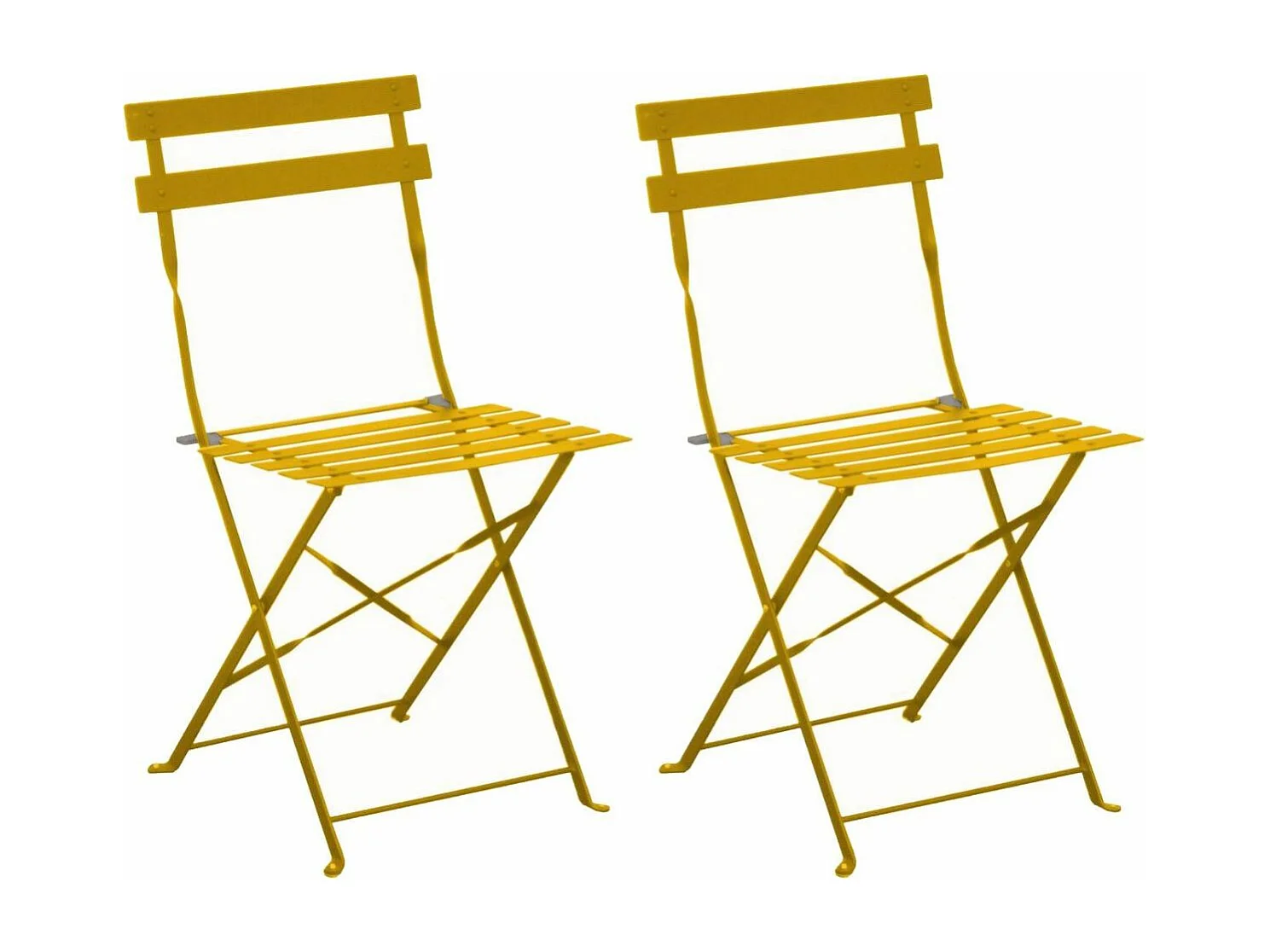 Chaises pliantes en acier Cuba (Lot de 2)