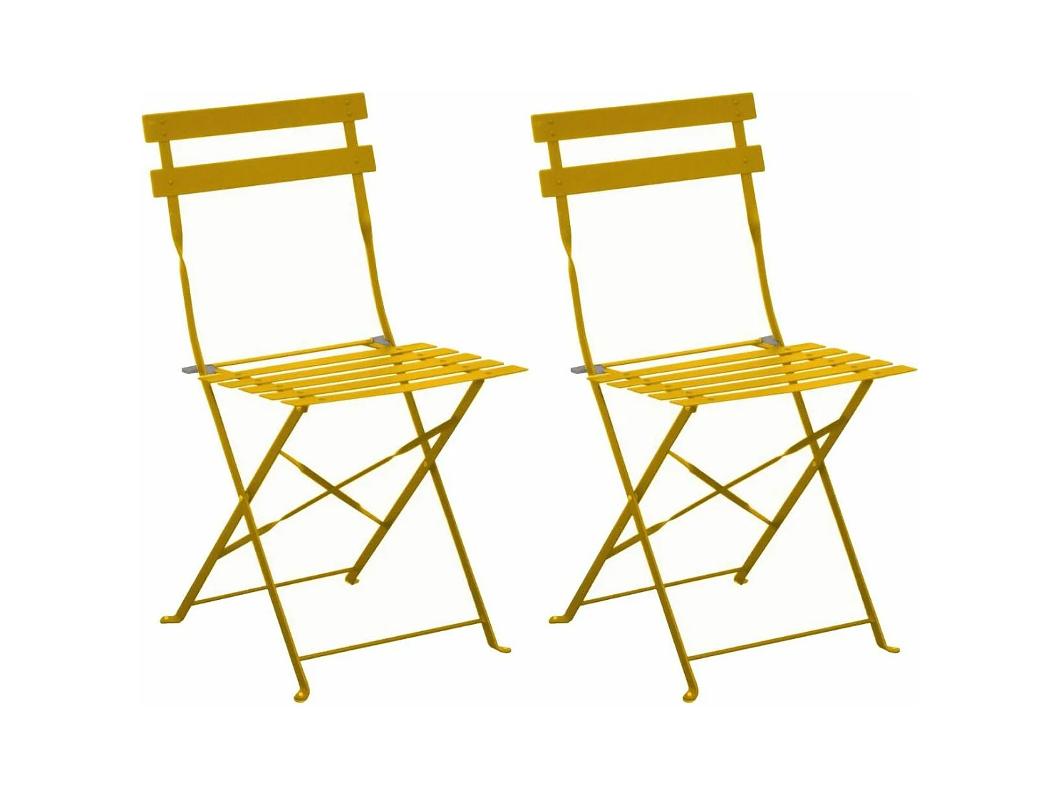 Chaises pliantes en acier Cuba (Lot de 2)