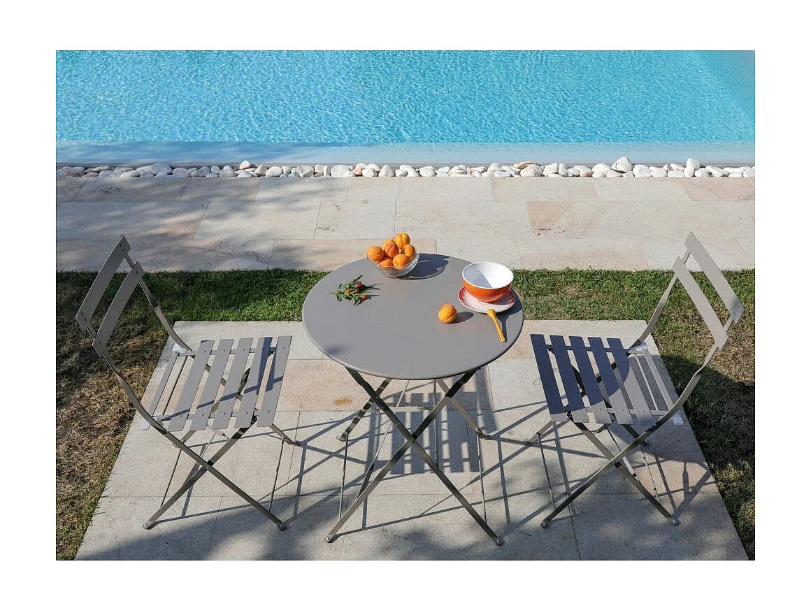 Chaises pliantes en acier Cuba (Lot de 2)