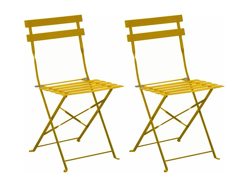 Chaises pliantes en acier Cuba (Lot de 2)