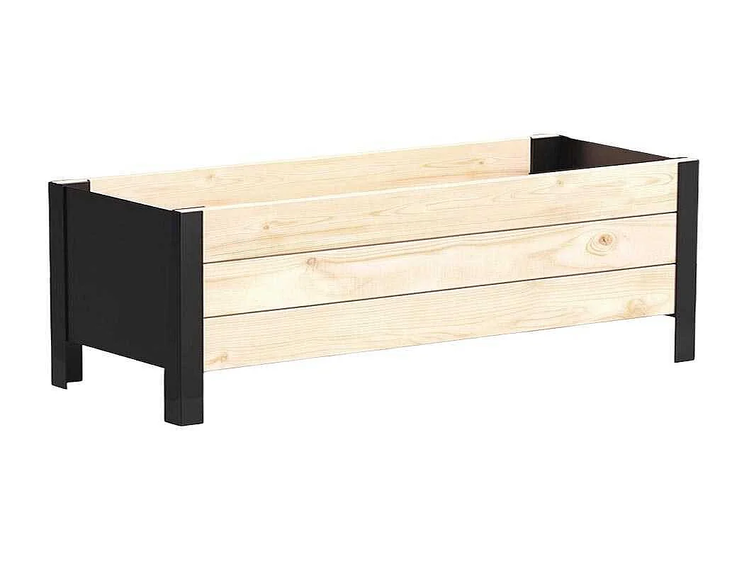 Jardinière en bois et métal Modern Bas