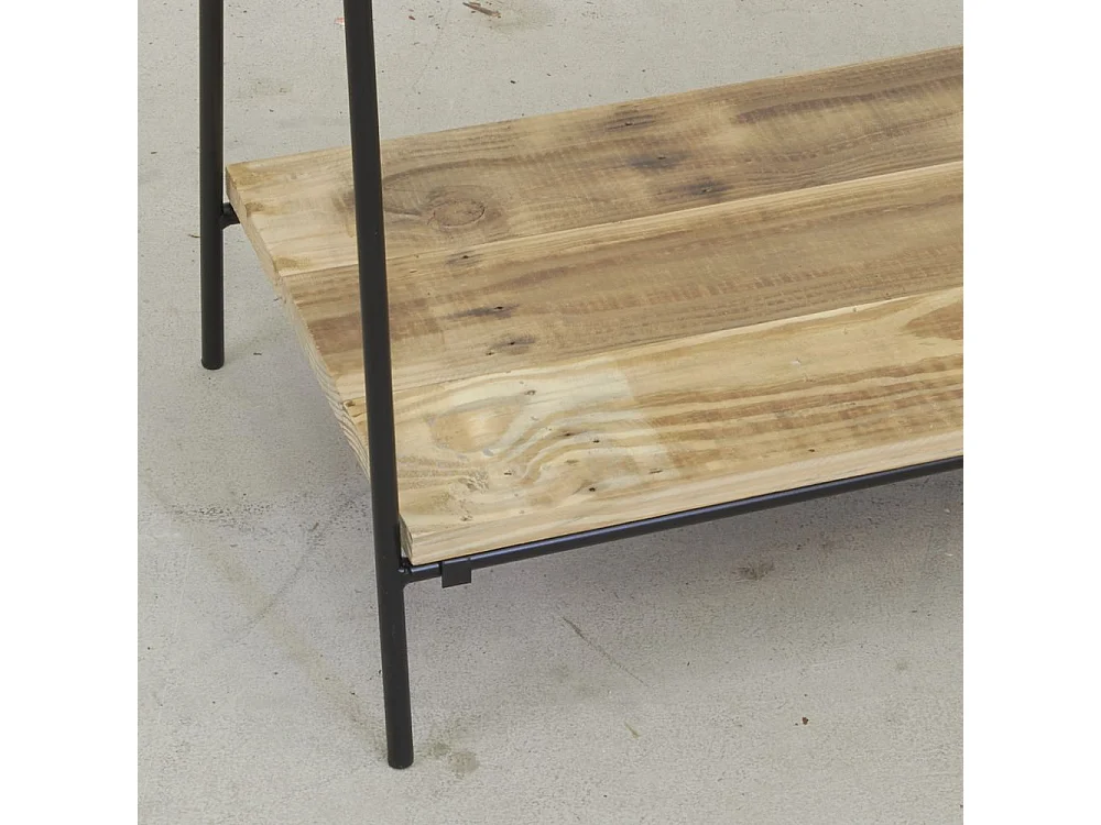 Porte-manteaux en métal et bois