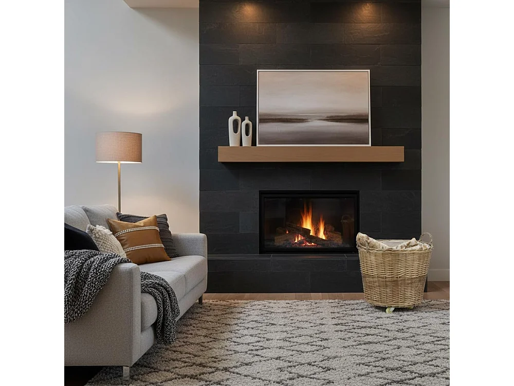 Corbeille à roulettes en osier avec doublure en jute Ronde