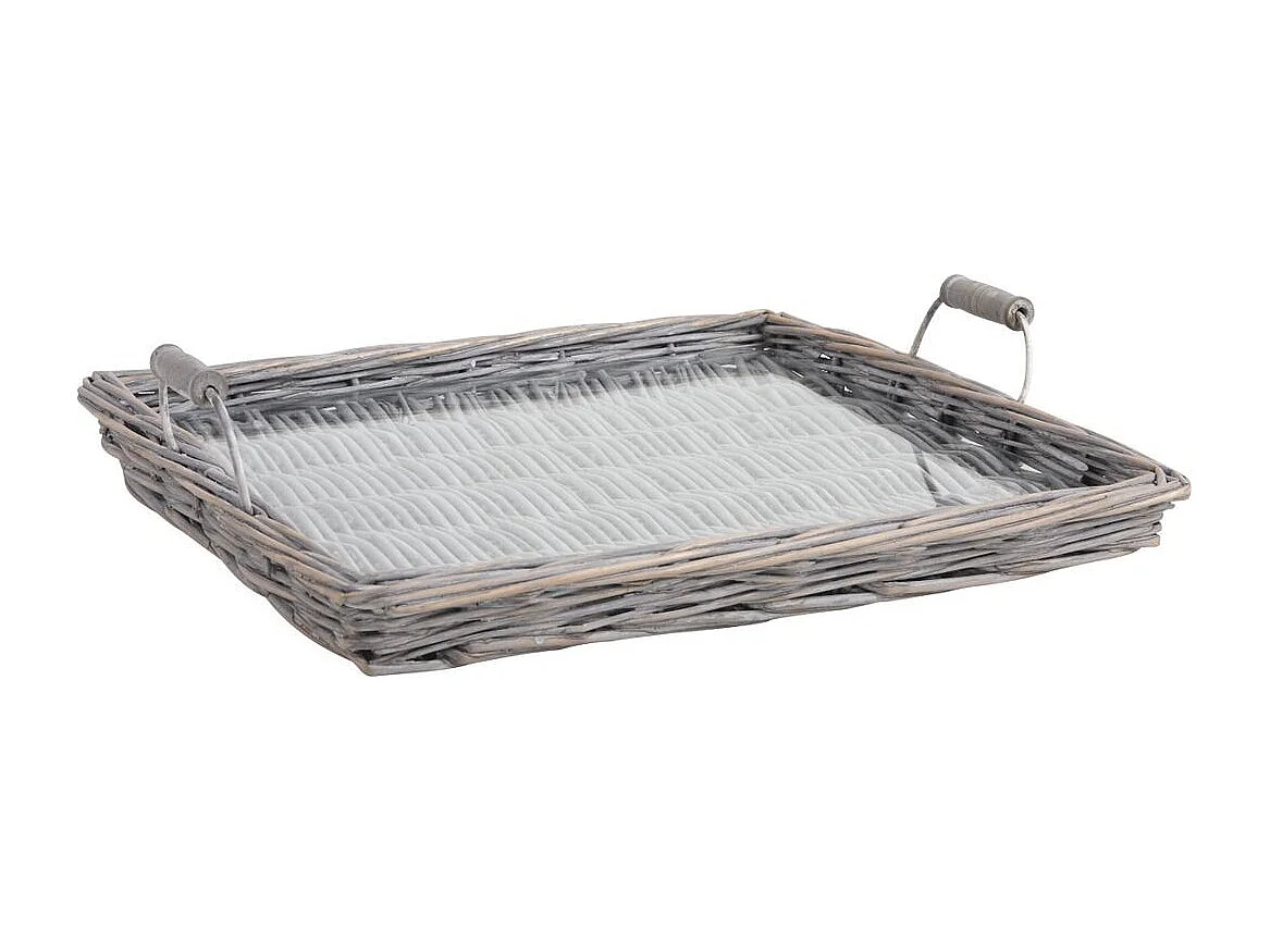 Plateau à fromages osier et verre