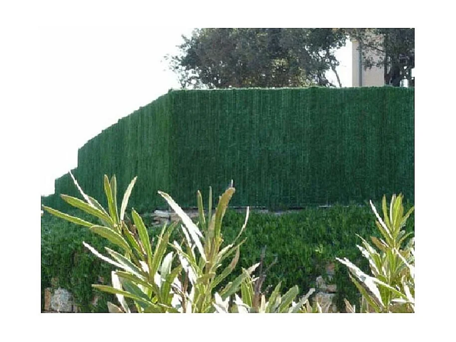 Haie artificielle 126 brins vert thuyas en rouleau Supra (Lot de 12) 1.5 x 3 m