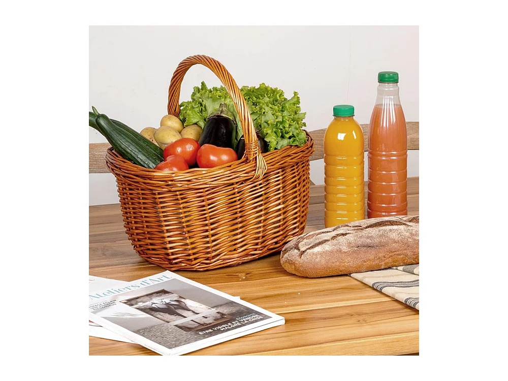 Panier rectangulaire en osier buff Rectangulaire