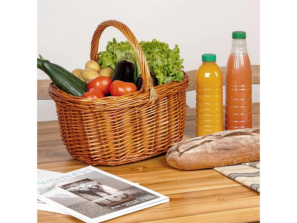 Panier rectangulaire en osier buff Rectangulaire