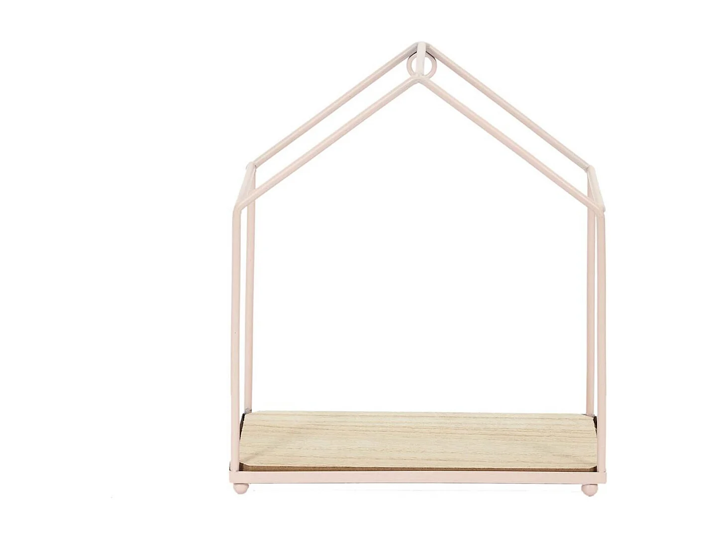 Etagere Maison Filaire Rose X3 Rose, Marron