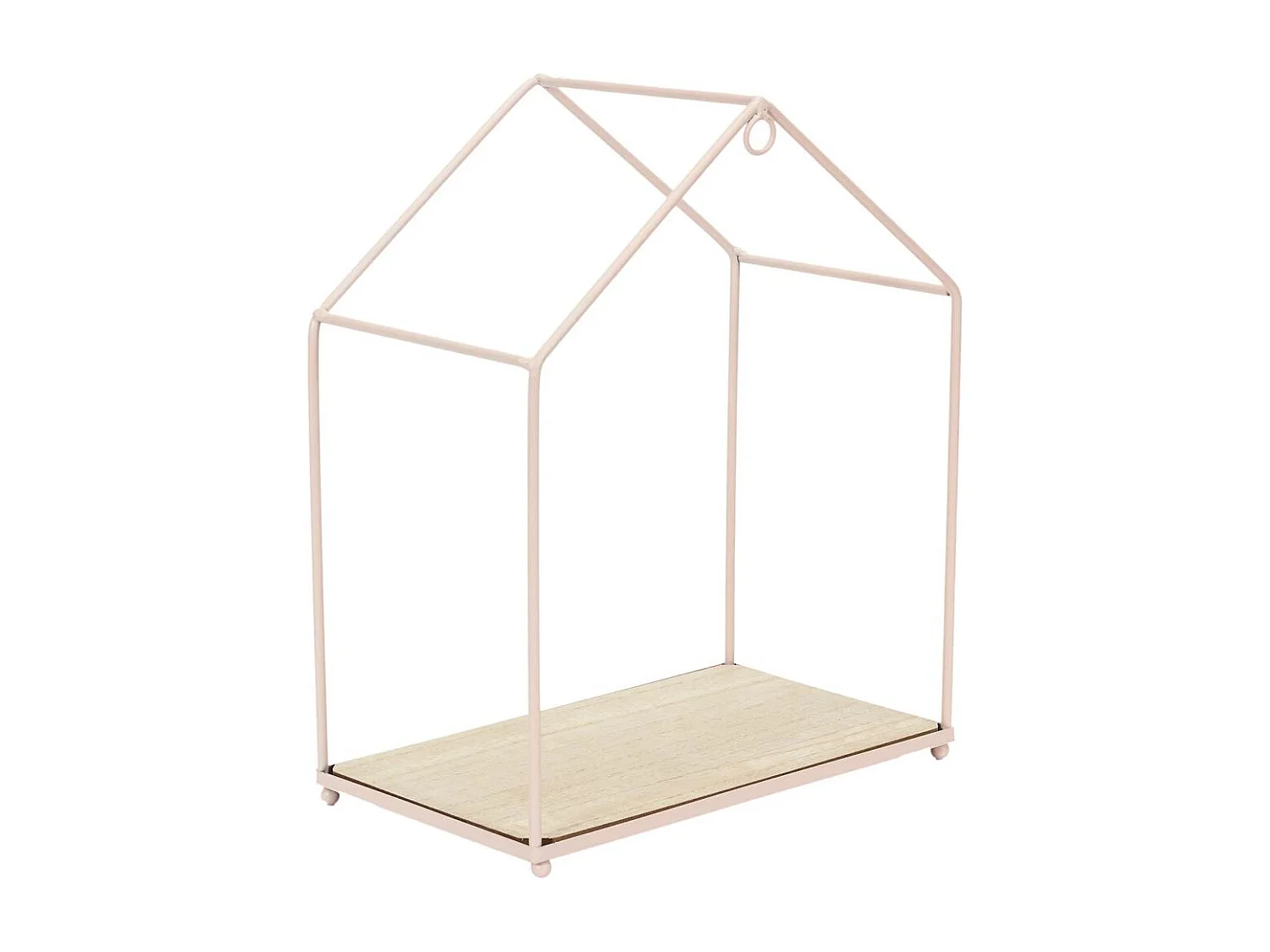 Etagere Maison Filaire Rose X3 Rose, Marron
