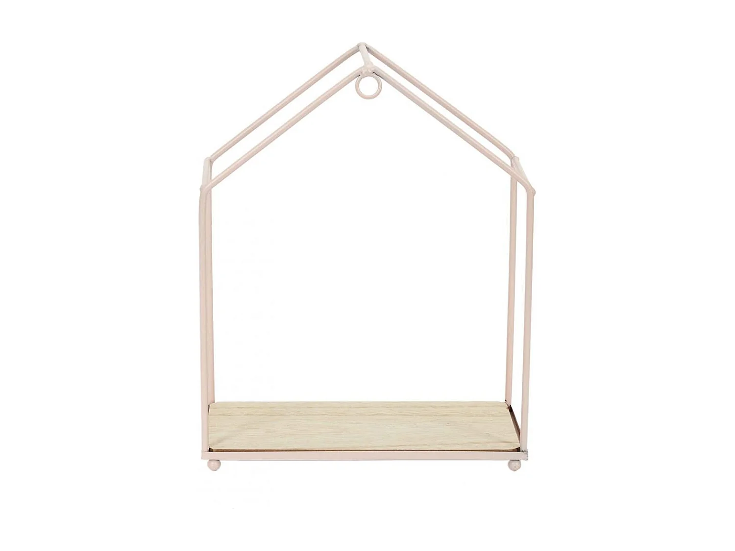 Etagere Maison Filaire Rose X3 Rose, Marron