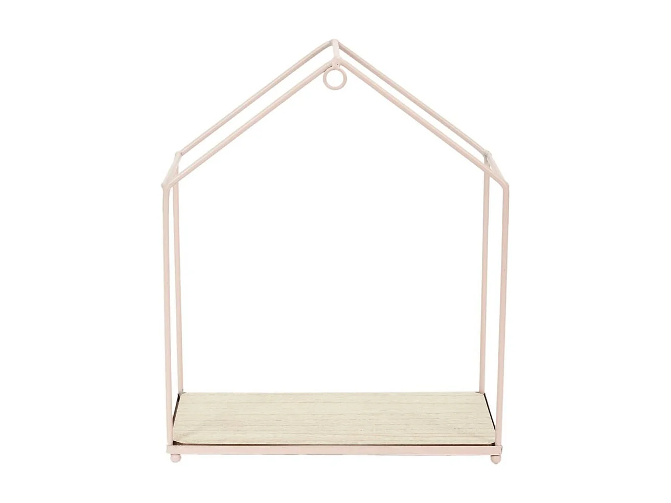 Etagere Maison Filaire Rose X3 Rose, Marron