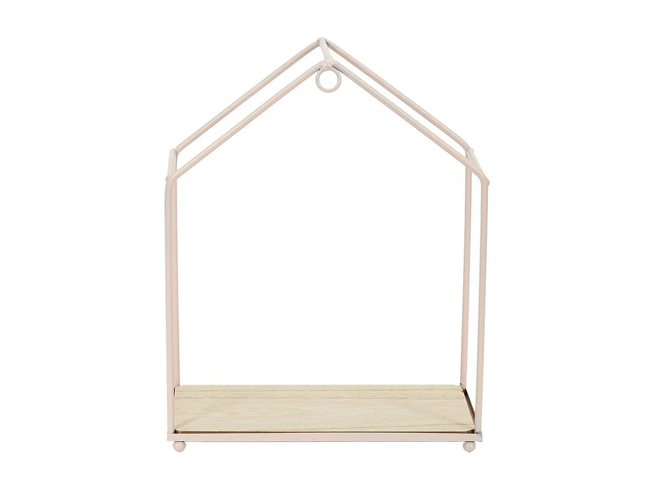 Etagere Maison Filaire Rose X3 Rose, Marron