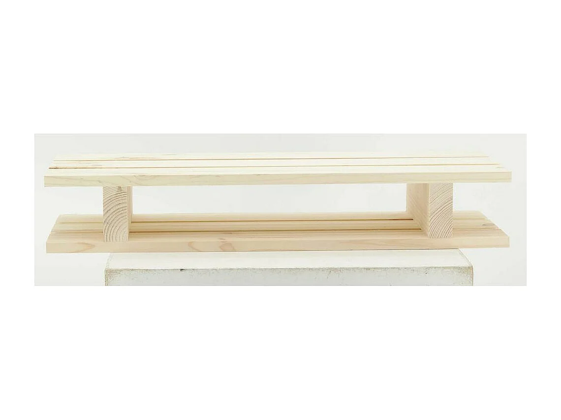 Etagère palette en pin brut 60x23,5x10 cm