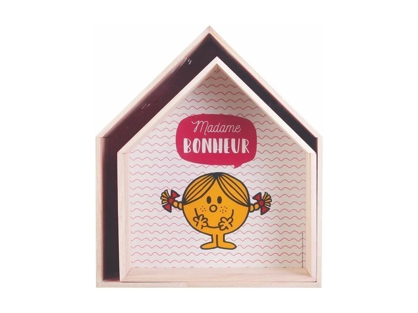 Etagères en bois maison Monsieur Madame (Lot de 2)