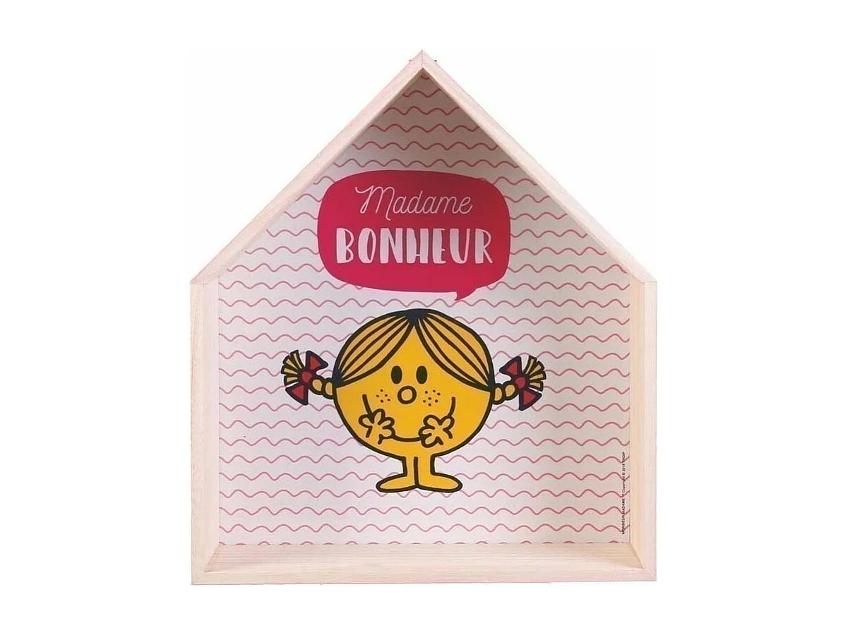 Etagères en bois maison Monsieur Madame (Lot de 2)