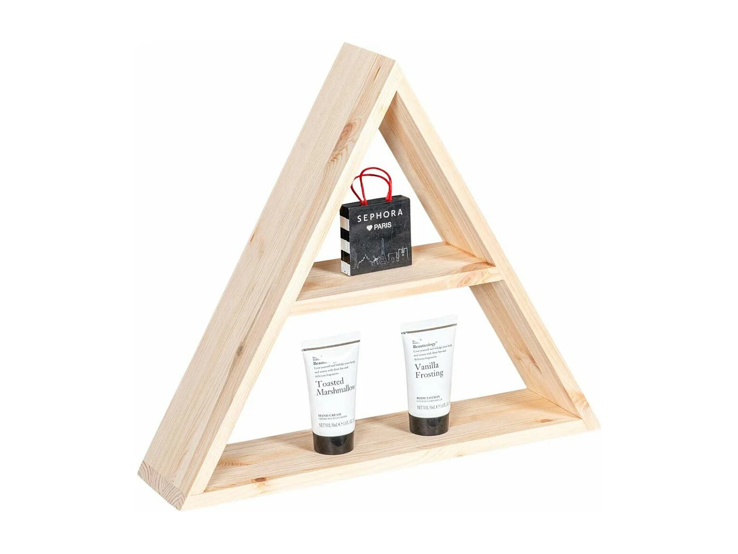 Etagère triangle en pin 43 x 37 x 10.5 cm