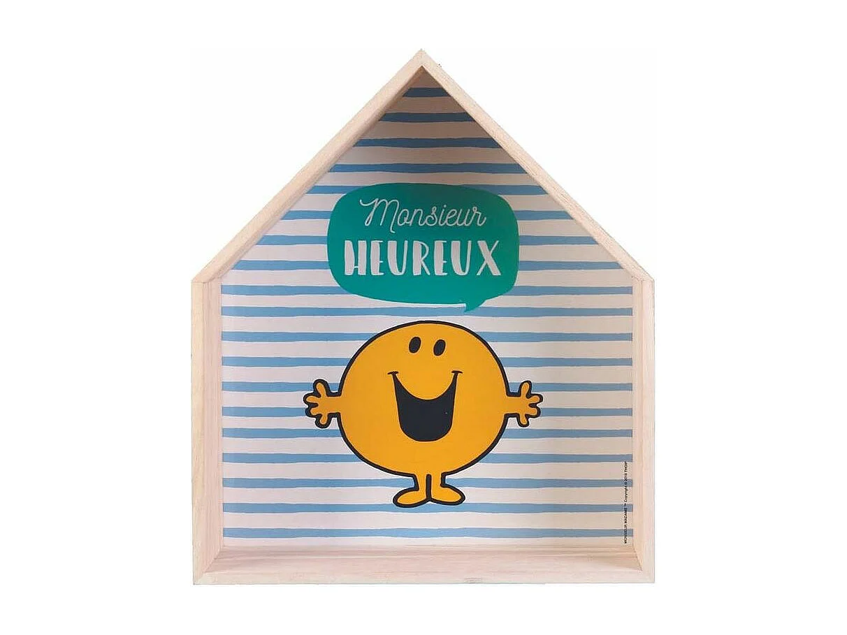 Etagères en bois maison Monsieur Madame (Lot de 2)