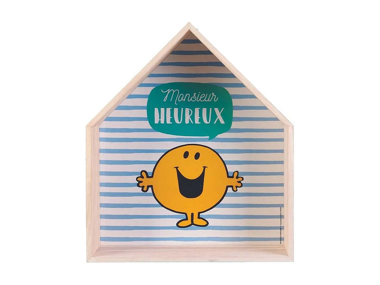 Etagères en bois maison Monsieur Madame (Lot de 2)