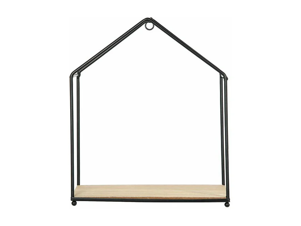 Lot de 3 Étagères Murales "Maison Filaire" 27cm Naturel