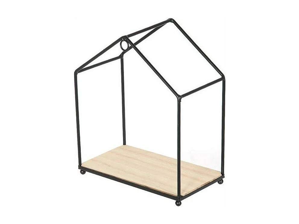 Lot de 3 Étagères Murales "Maison Filaire" 27cm Naturel