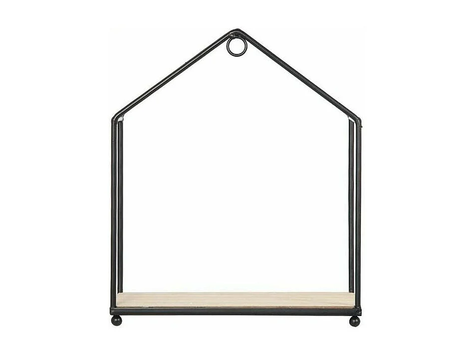 Lot de 3 Étagères Murales "Maison Filaire" 27cm Naturel