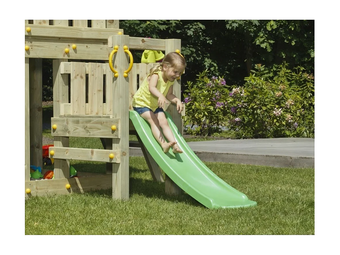 Glissière de toboggan avec vague en PEHD toba 120cm Vert foncé