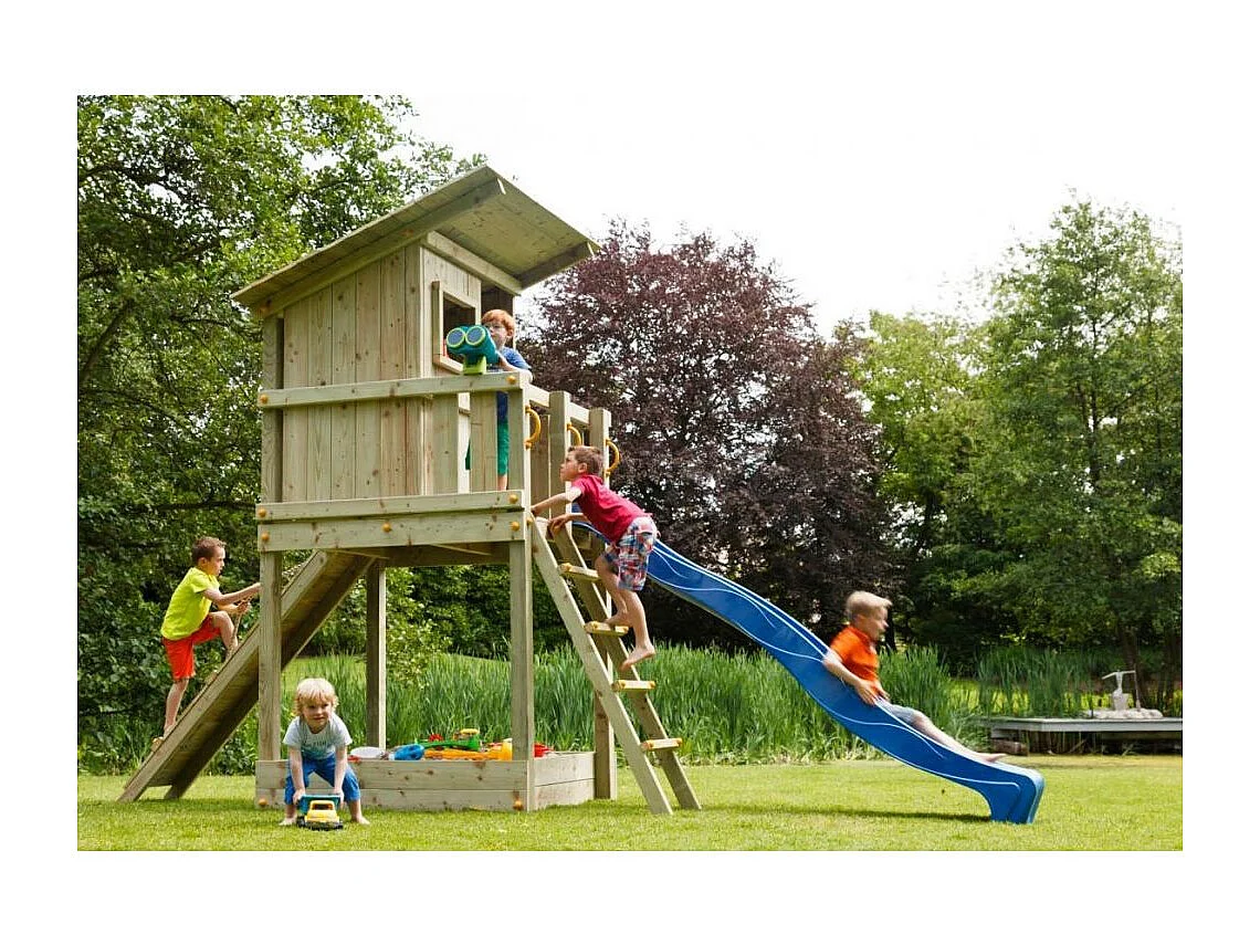 Glissière de toboggan bleue en PEHD Rex 230cm Bleu