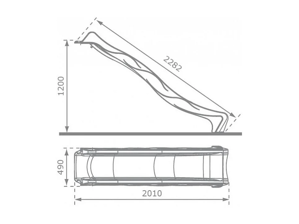 Toboggan rose en PEHD Rex 230cm Violet