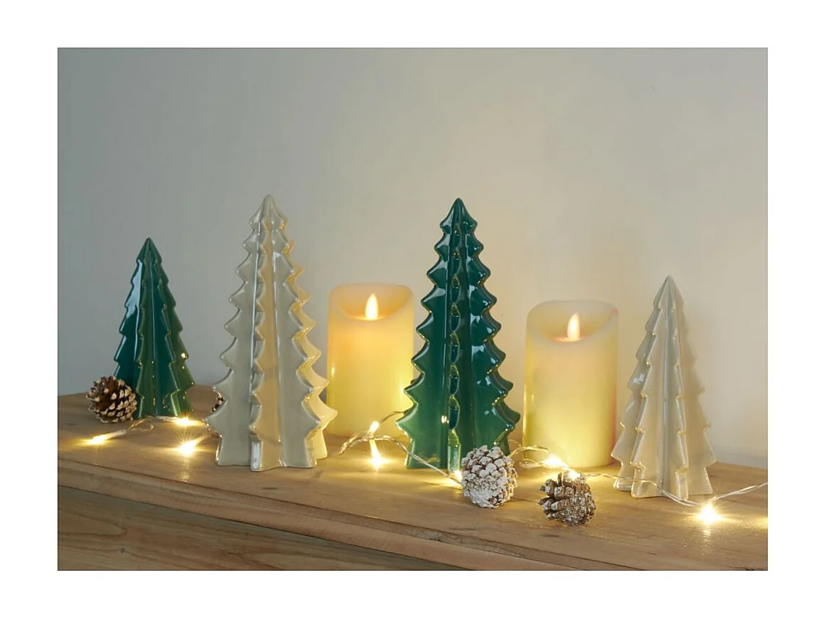 Duo de sapins en céramique