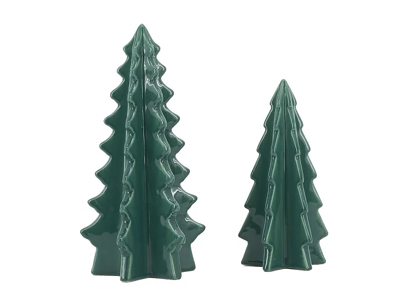 Duo de sapins en céramique