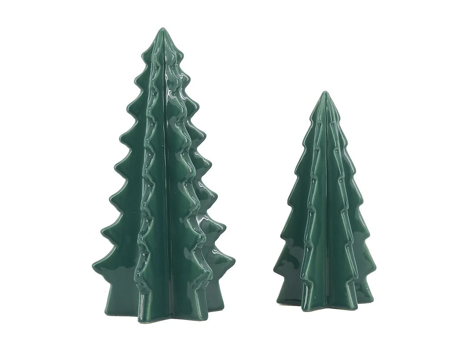 Duo de sapins en céramique