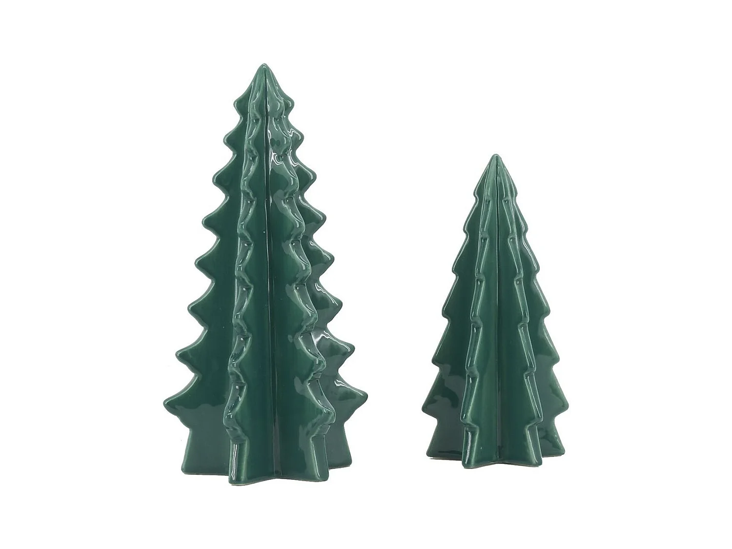 Duo de sapins en céramique
