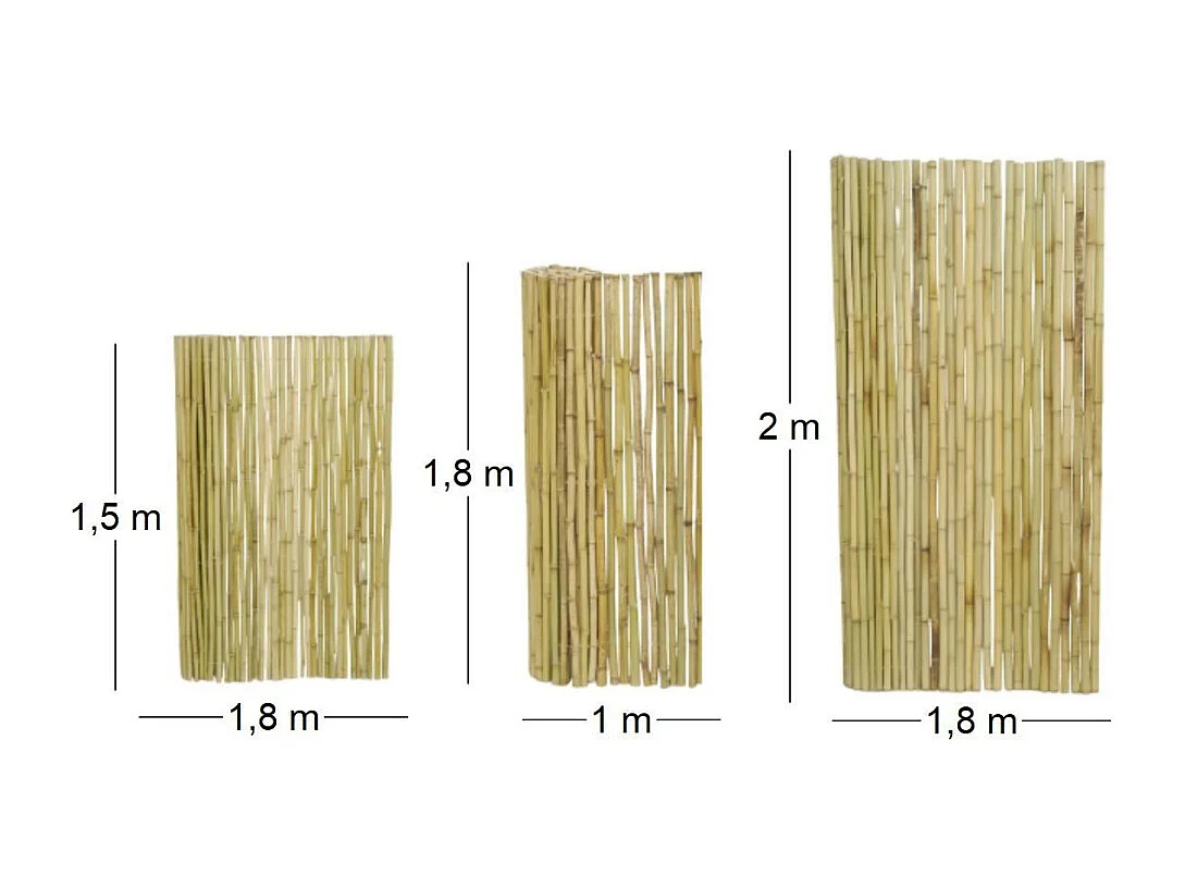 Canisse en bambou 2 x 1,8 m