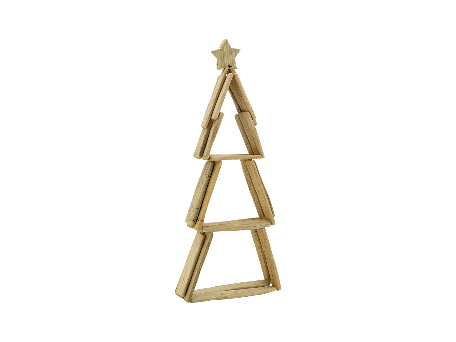 Sapin en bois flotté avec étoile