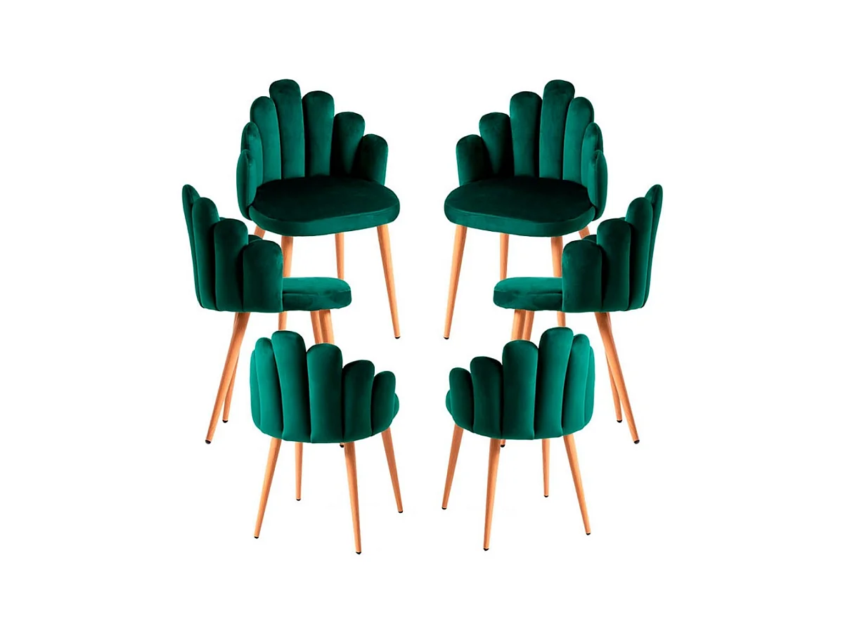 Packs Sillas Comedor - Pack 6 Sillas Hand Terciopelo - Verde