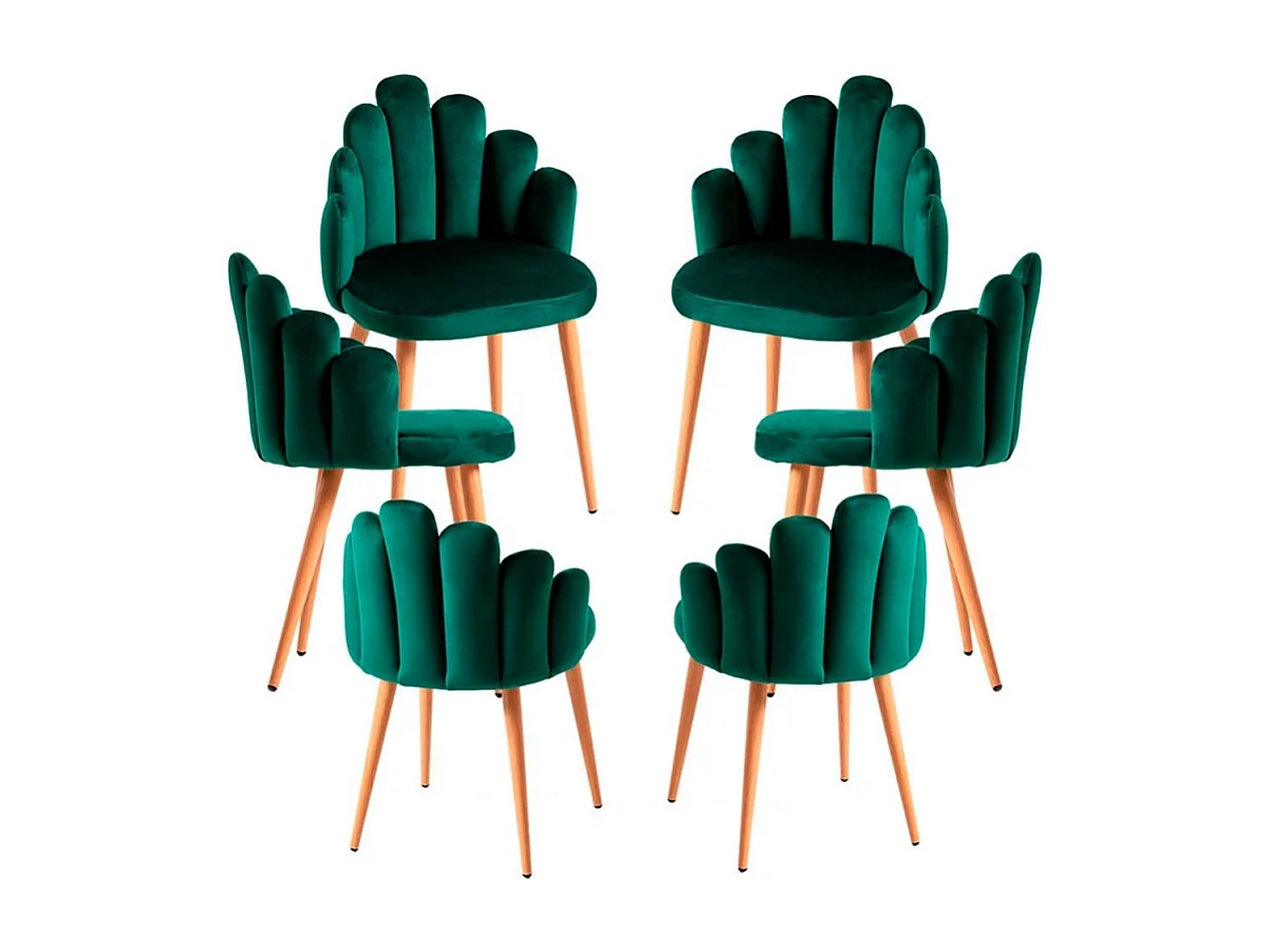 Packs Sillas Comedor - Pack 6 Sillas Hand Terciopelo - Verde